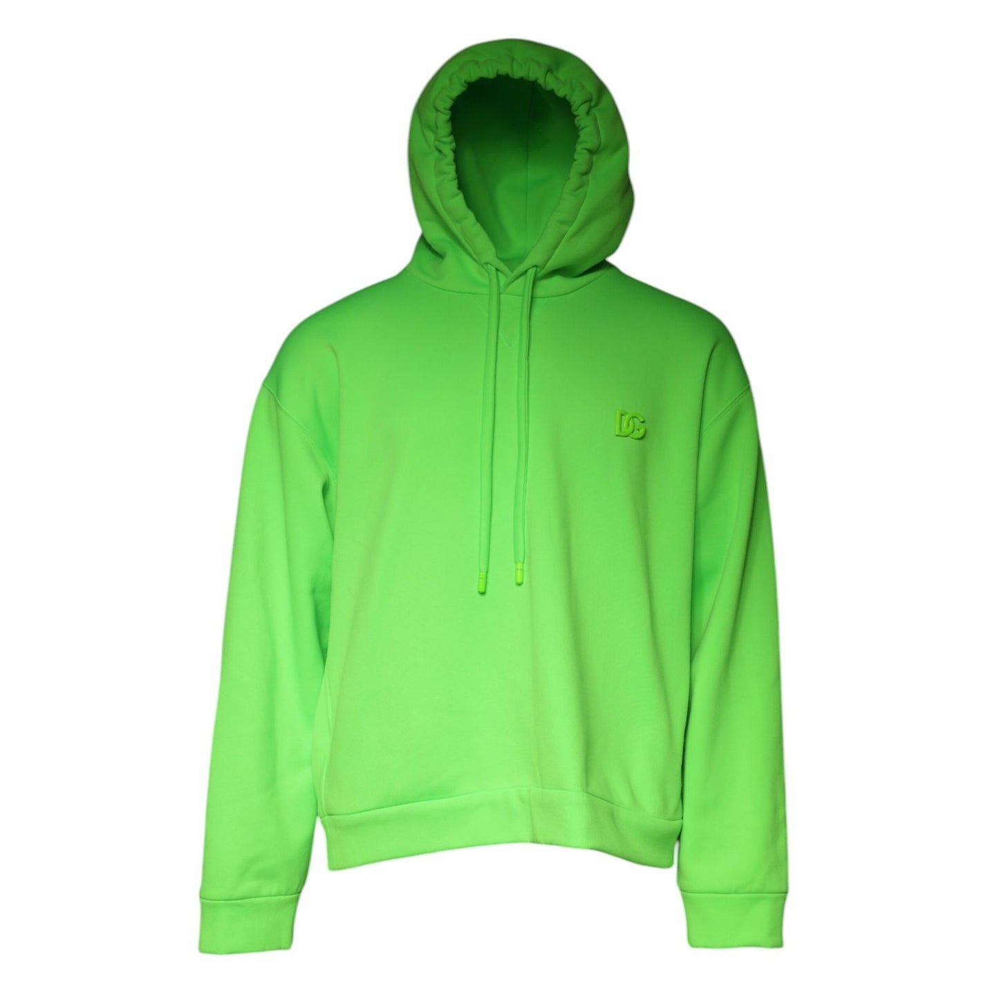 Dolce & Gabbana Green Logo Hooded Pullover Men Sweatshirt Sweater