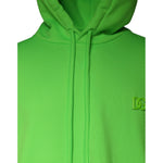 Dolce & Gabbana Green Logo Hooded Pullover Men Sweatshirt Sweater