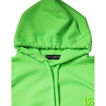 Dolce & Gabbana Green Logo Hooded Pullover Men Sweatshirt Sweater