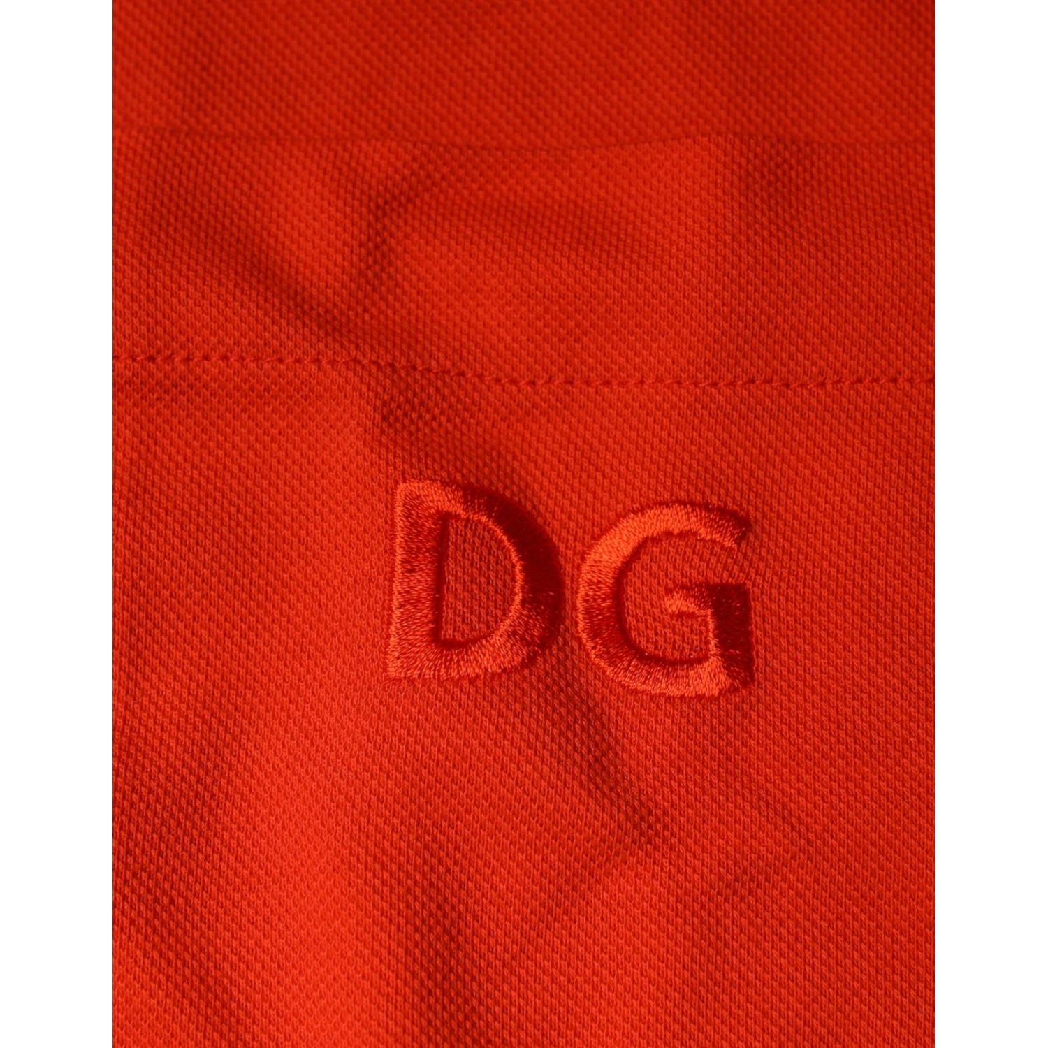 Dolce & Gabbana Orange Cotton Button Down Casual Polo Shirt