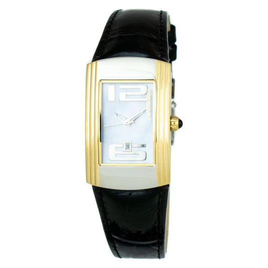 Chronotech Black Leather Watch