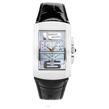 Chronotech Black Leather Watch