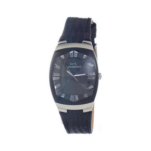 Chronotech Black Leather Watch