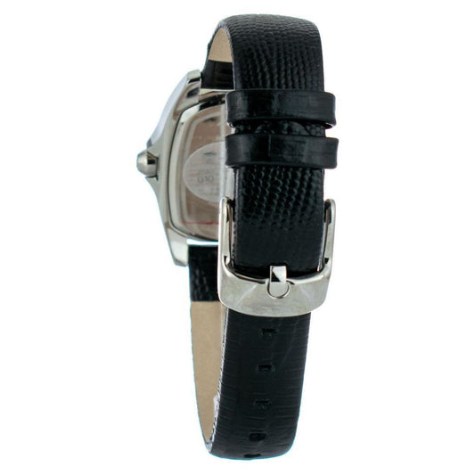 Chronotech Black Leather Watch