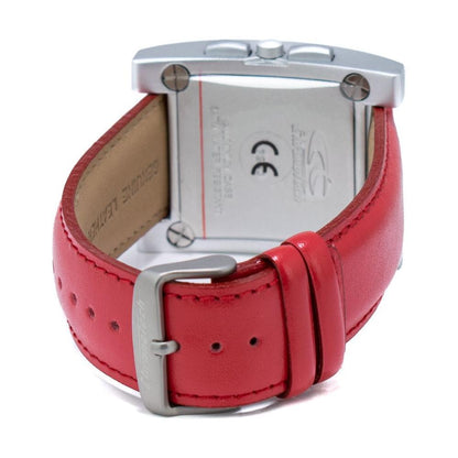 Chronotech Red Leather Watch