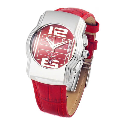 Chronotech Red Leather Watch