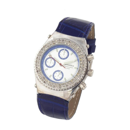 Chronotech Blue Leather Watch