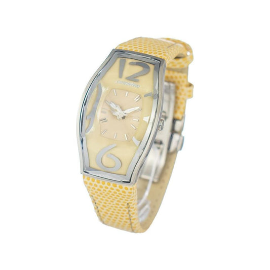 Chronotech Yellow Leather Watch
