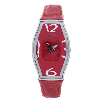 Chronotech Red Leather Watch