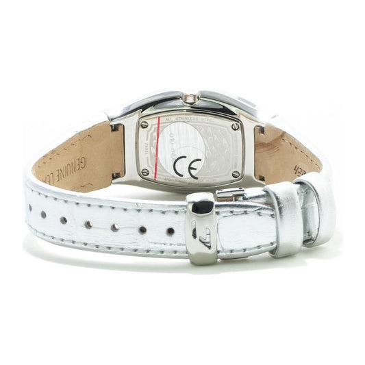 Chronotech Silver Leather Watch