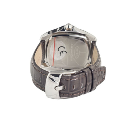 Chronotech Black Leather Dress Watch