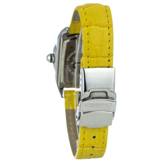 Chronotech Yellow Leather Watch