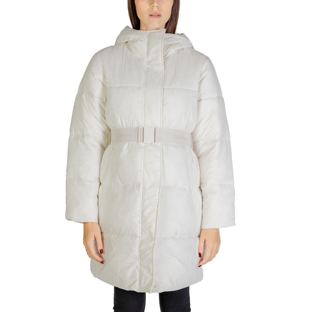 Calvin Klein Jeans Cream Nylon Jackets & Coat CA-14574100143-IT38|XS