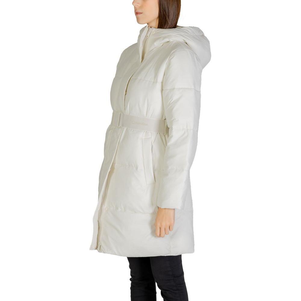 Calvin Klein Jeans Cream Nylon Jackets & Coat CA-14574100143-IT38|XS