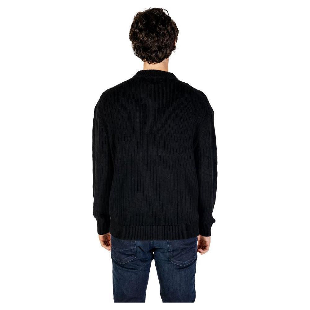 Calvin Klein Jeans Black Cotton Sweater CA-14580800009-IT52 | XL