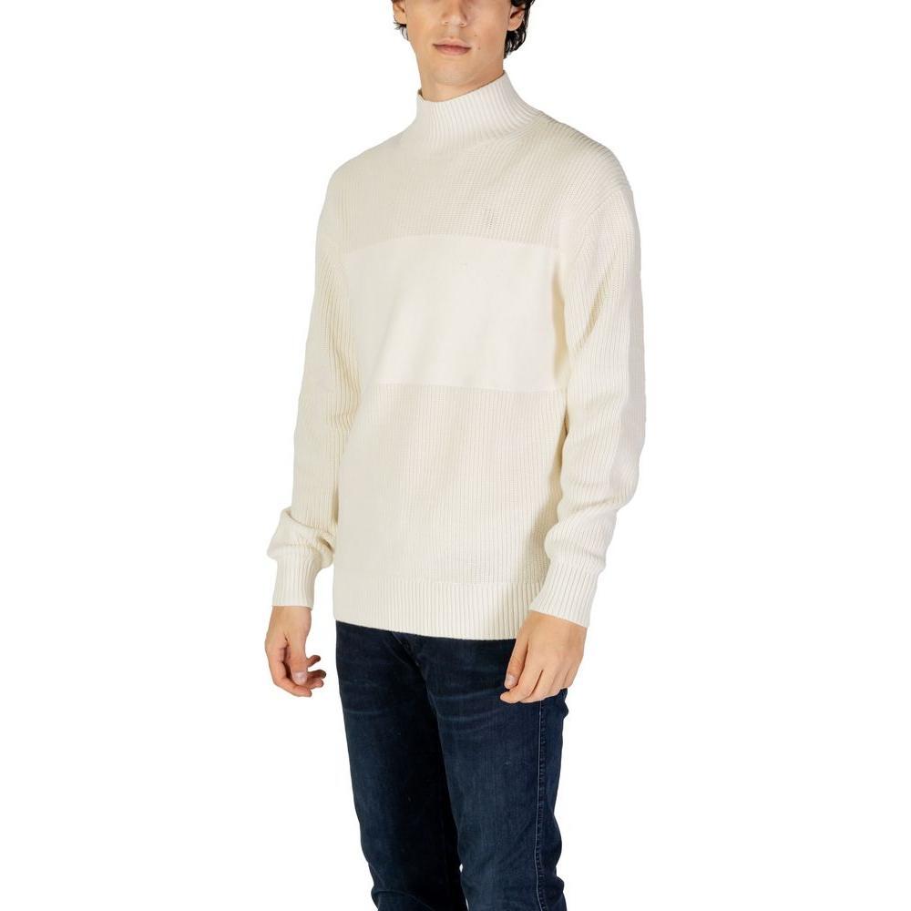 Calvin Klein Jeans Cream Cotton Sweater CA-14580901504-IT44 | S