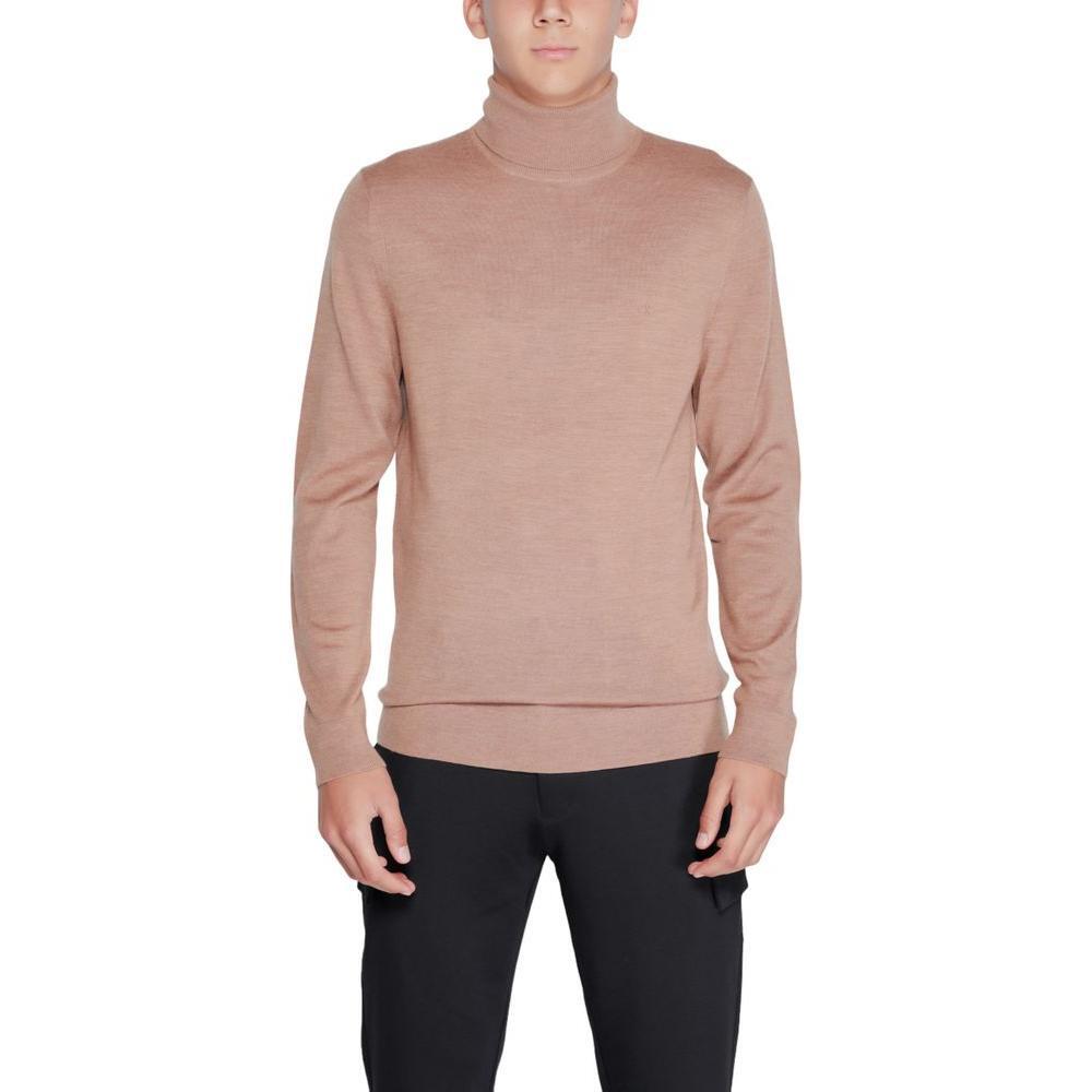 Calvin Klein Beige Wool Turtleneck CA-14587200127-IT48 | L