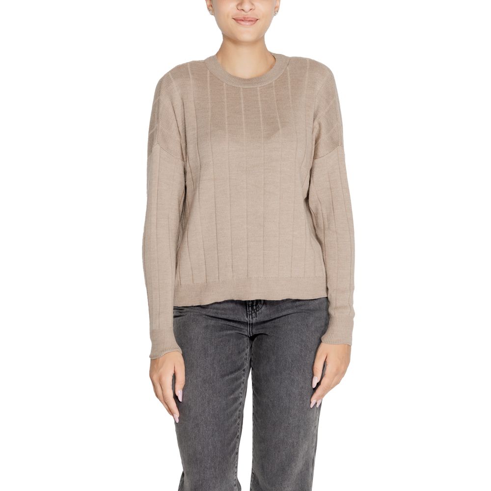 Only Beige Marabou Sweater for women, Fall/Winter 100% Acrylic knitwear.