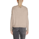 Back view of Only Beige Marabou Sweater from women's knitwear fall/winter collection, made of 100% Acrylic.
