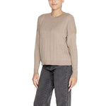 Only Beige Marabou Sweater, women's knitwear, fall/winter collection, 100% acrylic, stylish beige sweater for women