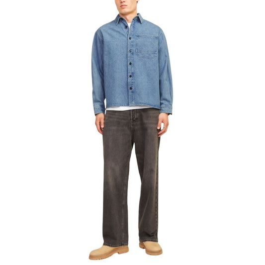Jack Jones Light Blue Cotton Shirt JA-15265500236-IT52 | XL