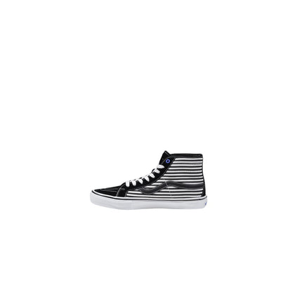 Vans Black And White Leather High Top Sneakers