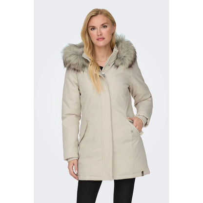 Only Beige Polyester Parka