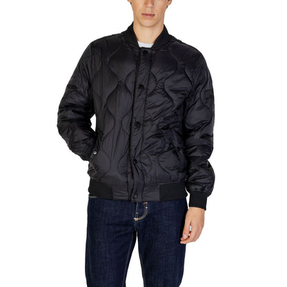 Gianni Lupo Black Polyamide Bomber