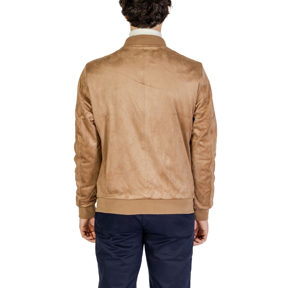 Gianni Lupo Beige Polyester Bomber