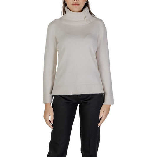 Street One Cream Viscose Turtleneck ST-15733900143-IT38|XS