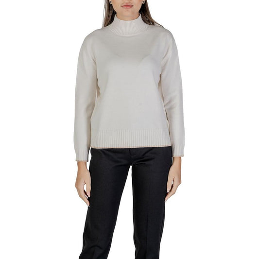 Street One Cream Polyester Sweater ST-15734000143-IT40|S
