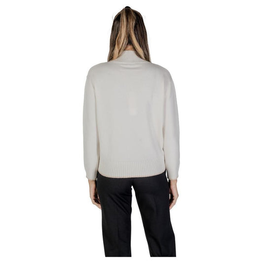 Street One Cream Polyester Sweater ST-15734000143-IT40|S