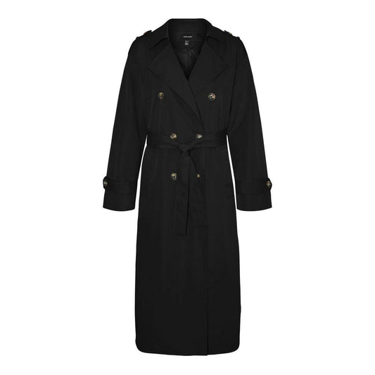 Vero Moda Black Polyester Trench Coat VE-14882800009-IT40|S