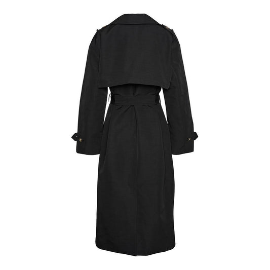 Vero Moda Black Polyester Trench Coat VE-14882800009-IT40|S