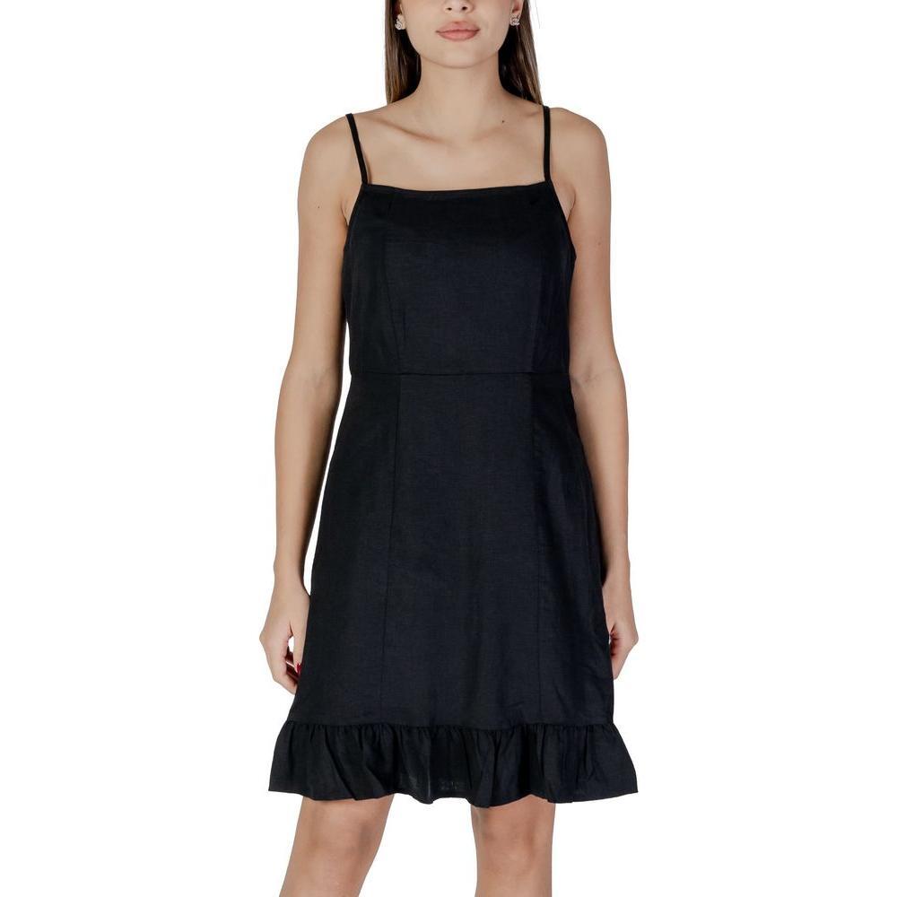 B.Young Black Linen Midi BY-14885400009-IT38|XS