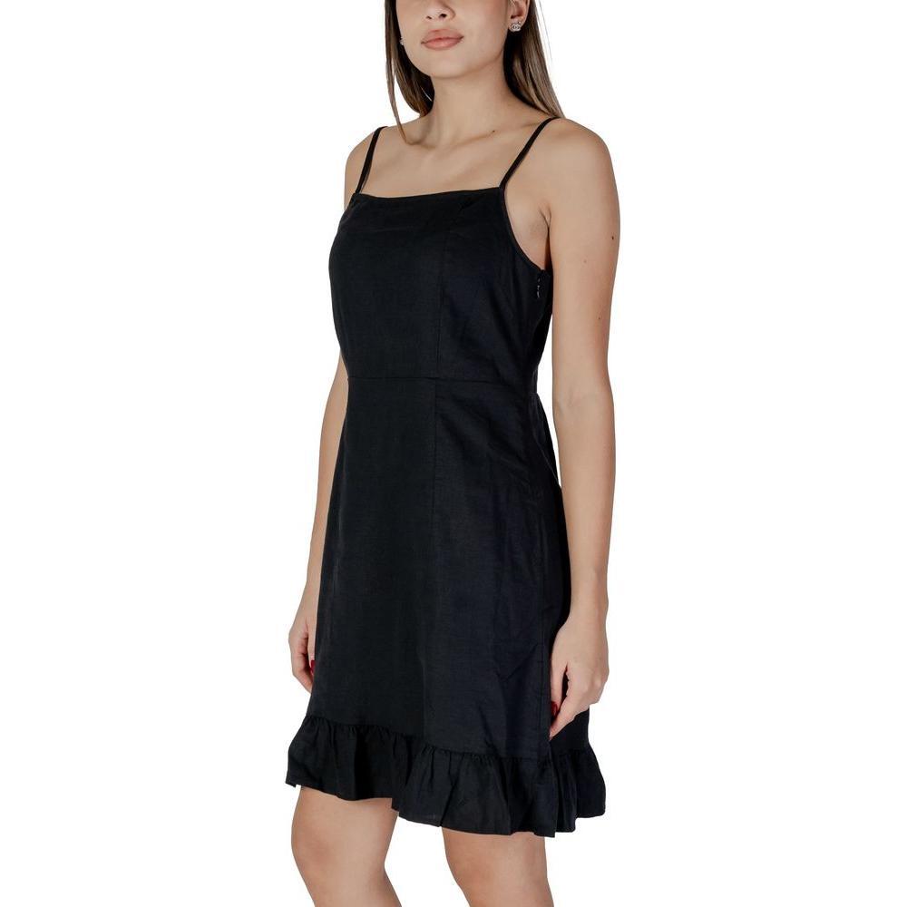 B.Young Black Linen Midi BY-14885400009-IT38|XS