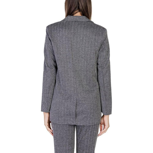 ICHI Black Polyester Blazer IC-15419600009-IT42|M