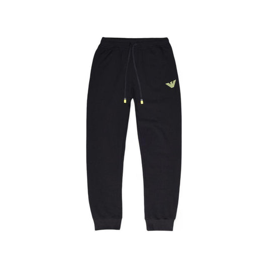 Emporio Armani Underwear Black Cotton Joggers Workout Pant EM-15487500009-IT44 | S