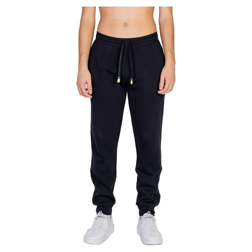 Emporio Armani Underwear Black Cotton Joggers Workout Pant EM-15487500009-IT44 | S