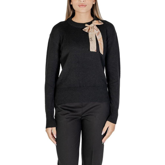 Alviero Martini Prima Classe Black Polyester Sweater AL-15610600009-IT42|M