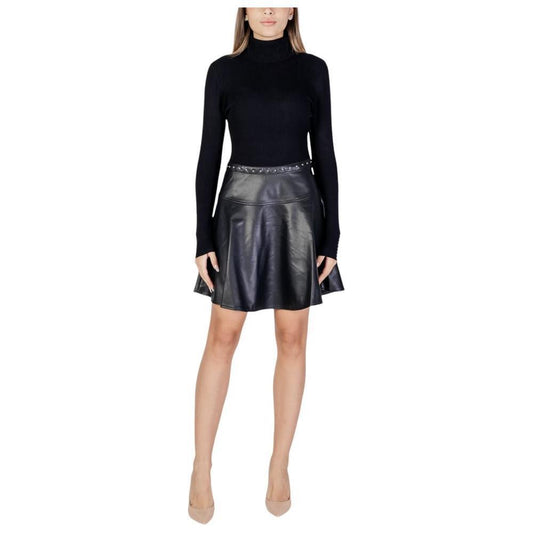 Morgan De Toi Black Viscose Midi MO-15659800009-34 | XXS