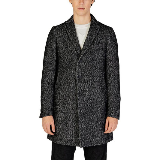 Hamaki-Ho Black Polyester Coat HA-15670100009-IT48 | M