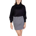 ICHI Black Marabou Turtleneck IC-15691900009-IT38|XS