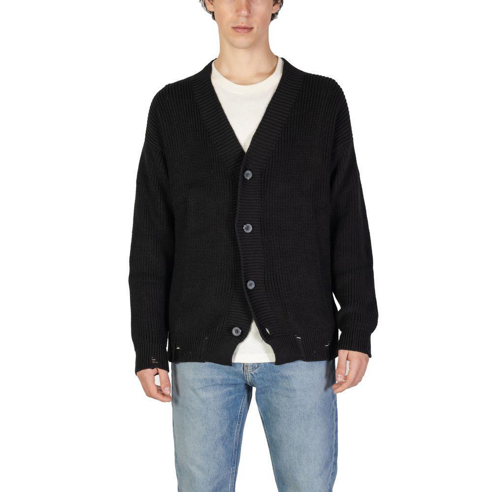 Underclub Black Cotton Cardigan UN-15760400009-IT48 | L
