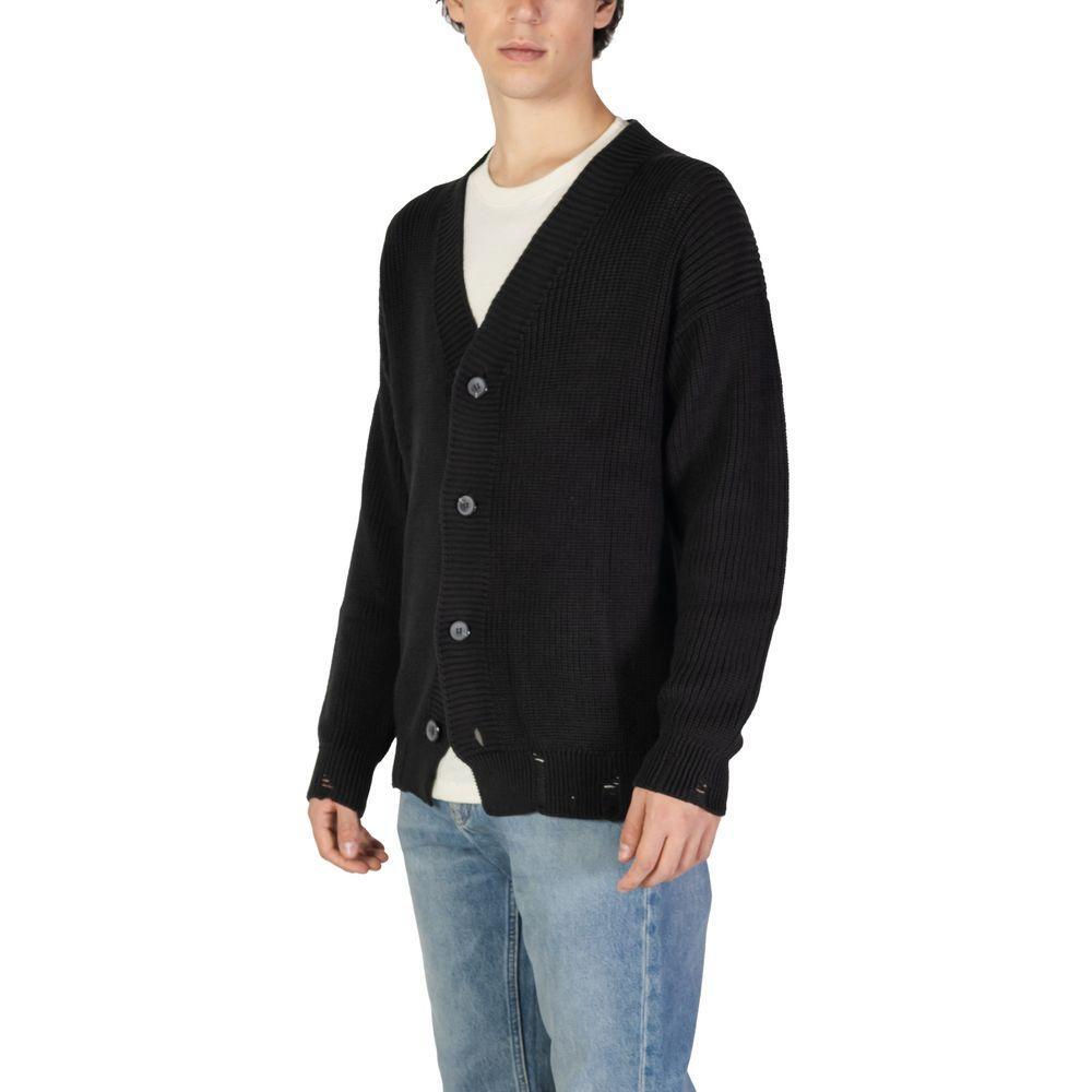 Underclub Black Cotton Cardigan UN-15760400009-IT48 | L