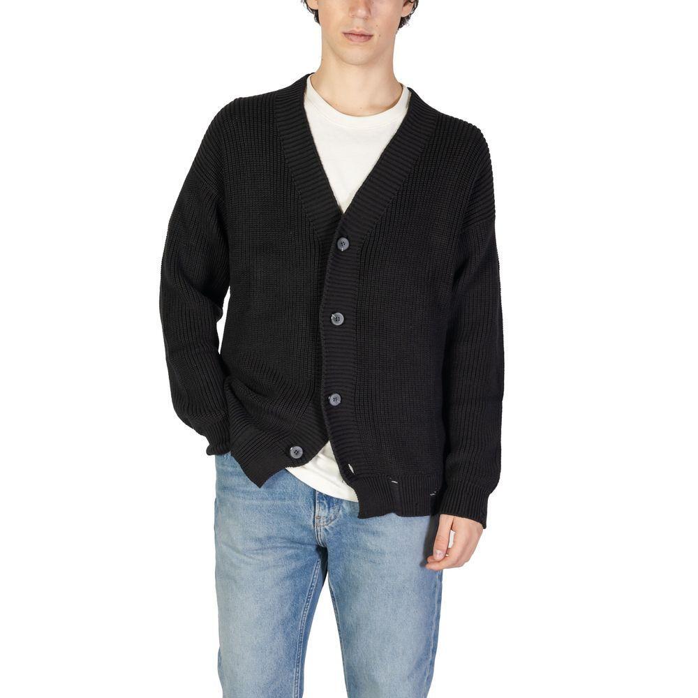 Underclub Black Cotton Cardigan UN-15760400009-IT48 | L