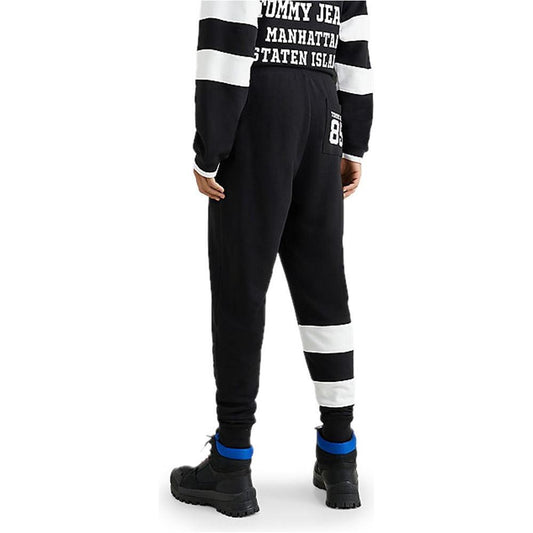 Tommy Hilfiger Jeans Black Cotton Joggers Workout Pant TO-10187100009-IT42 | XS