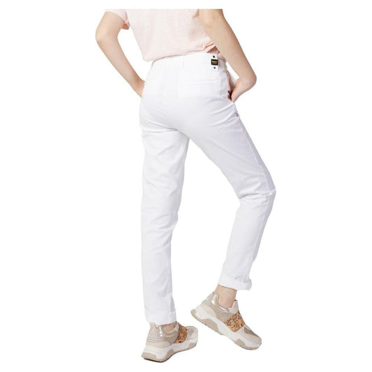 Blauer White Cotton Pant