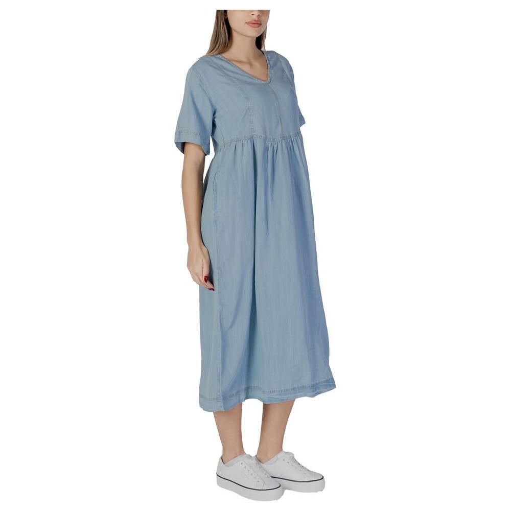 B.Young Light Blue Cotton Long BY-14925000347-IT36|XXS