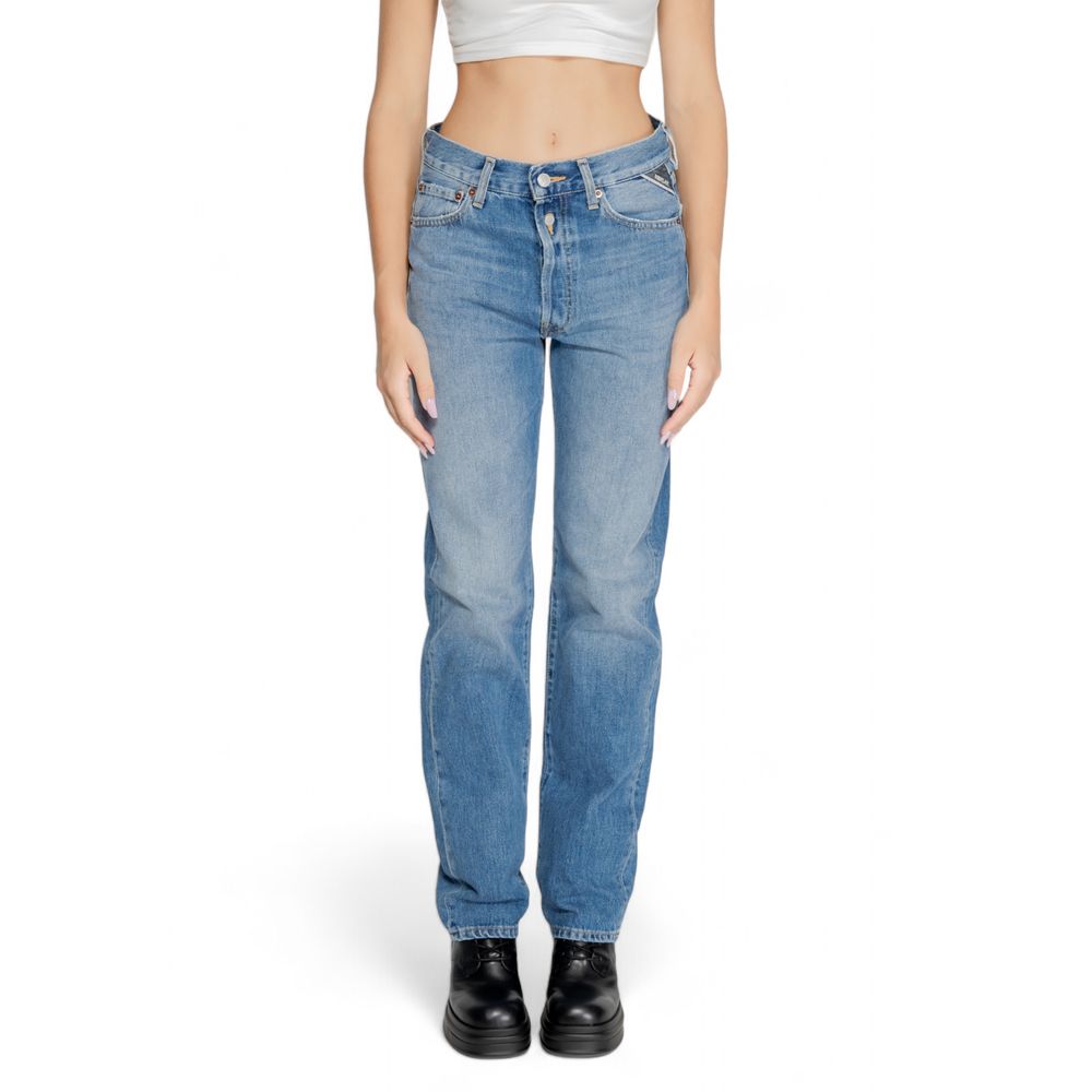 Replay Blue Cotton Mom Jean
